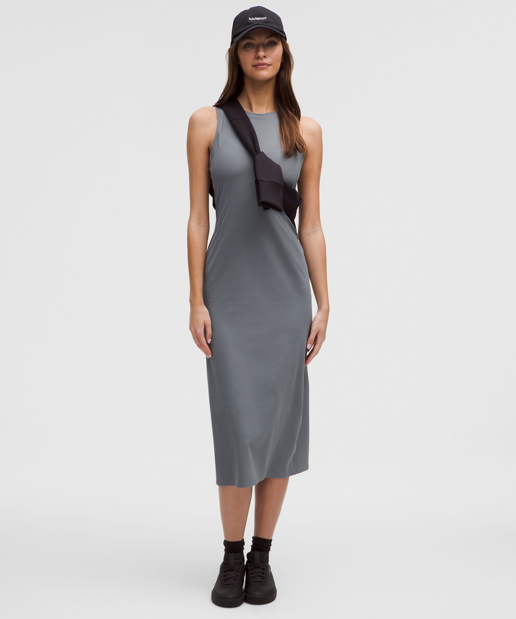 maxi oversized dress Black Oversized Casual Hooded Maxi Dress