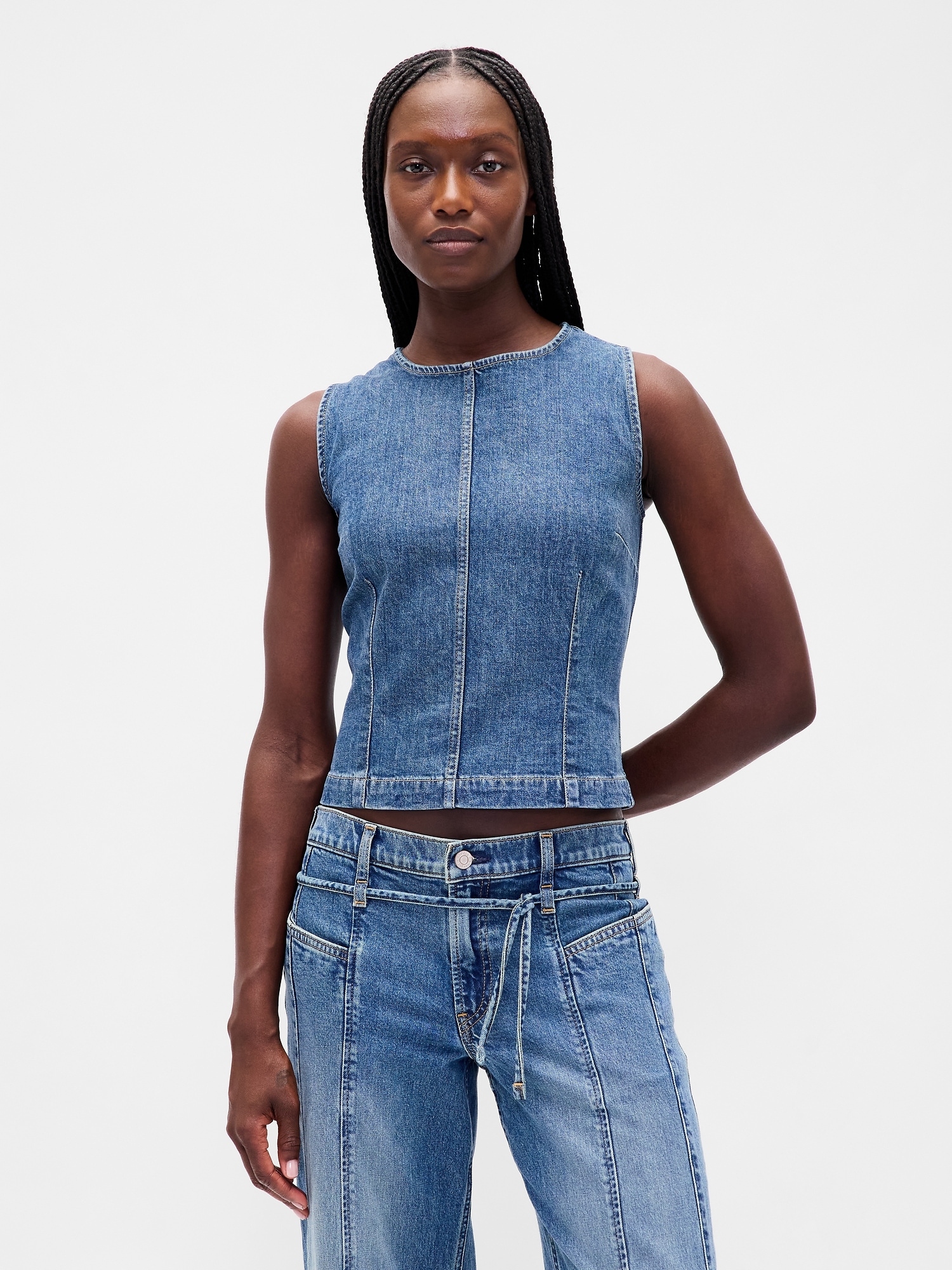 gap katseye denim dress The KATSEYE x Gap Denim Ad Is Already Making History