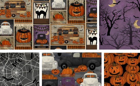 Awesome Autumn and Halloween Fabric! cover photo collage