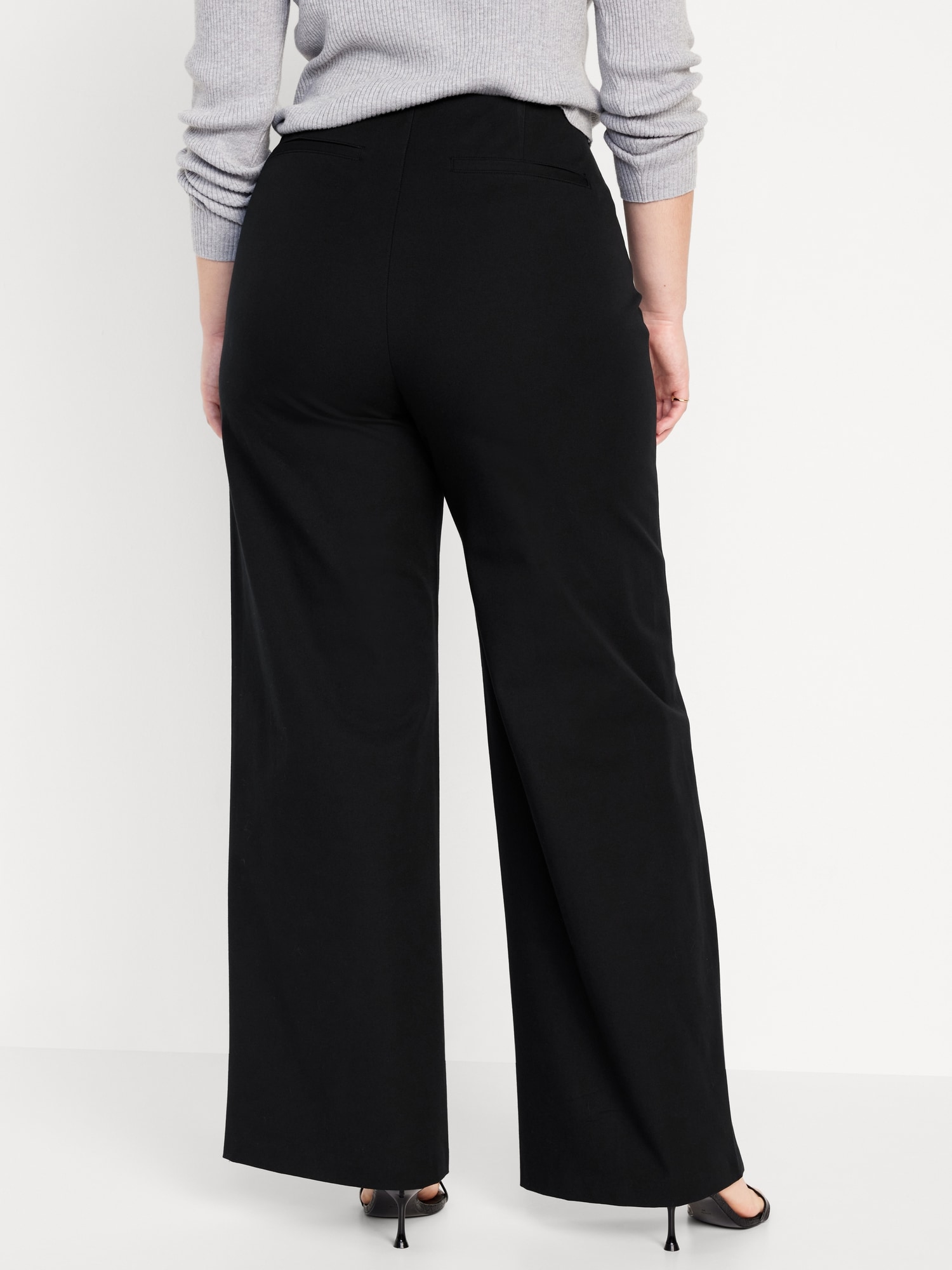 old navy black dress pants Old Navy Extra High-Waisted Stevie Straight Taper Ankle Pants for Wome –  Search By Inseam main image 0