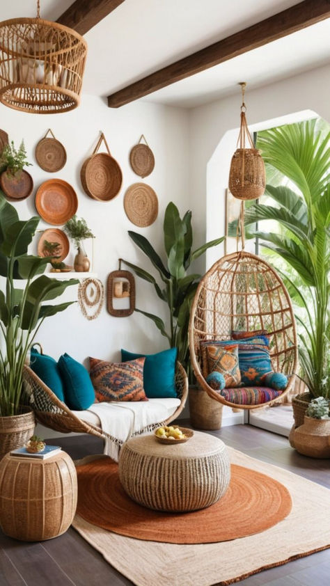 Boho, Colorful, Vintage, Natural Decor cover photo collage