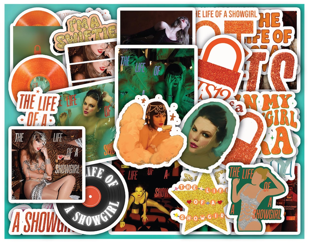 Etsy finds to get ready for The Life of a Showgirl cover photo collage