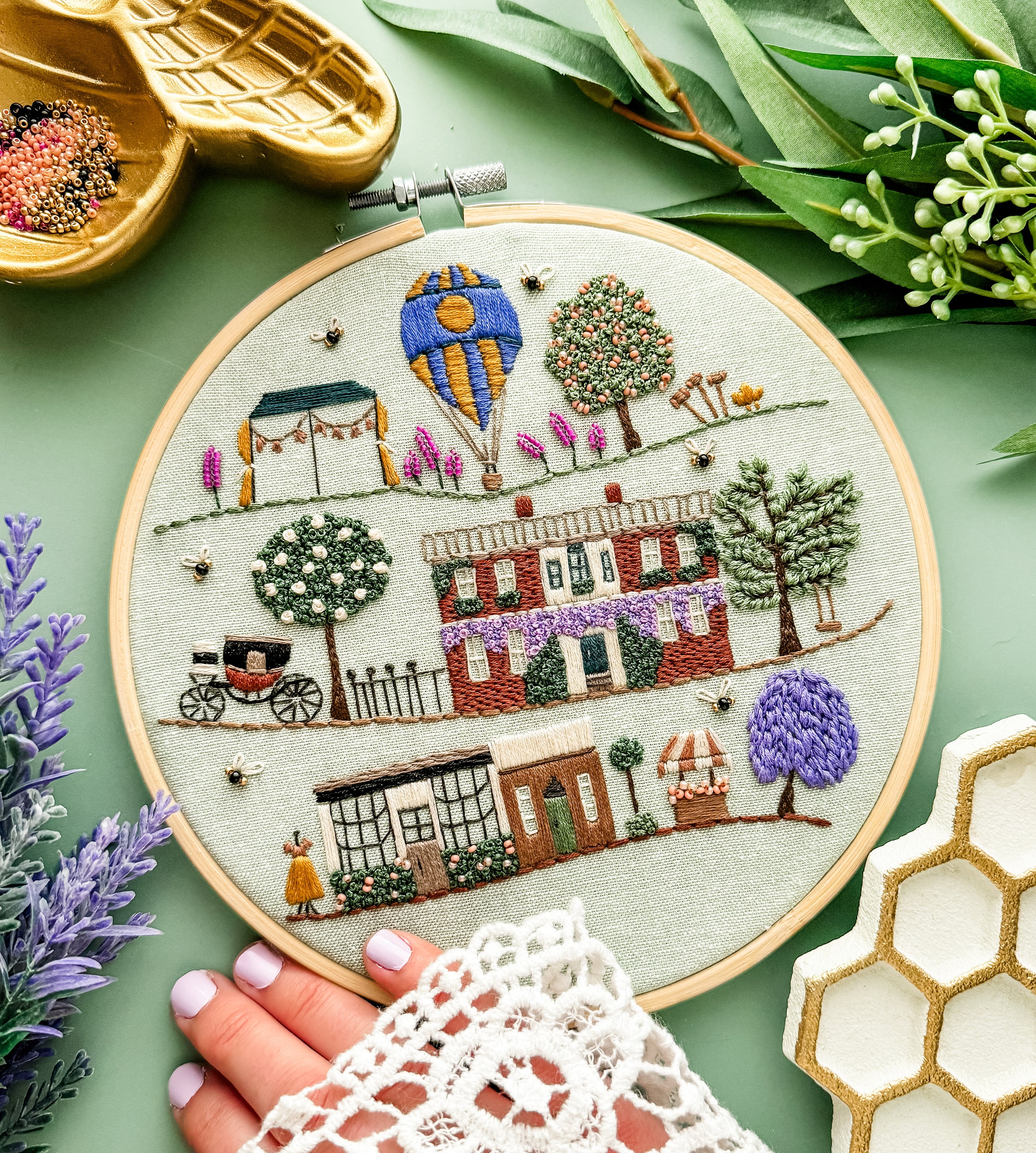 Bridgerton Inspired Knitting, Crochet, Sewing, Embroidery, & Cross Stitch Patterns cover photo collage