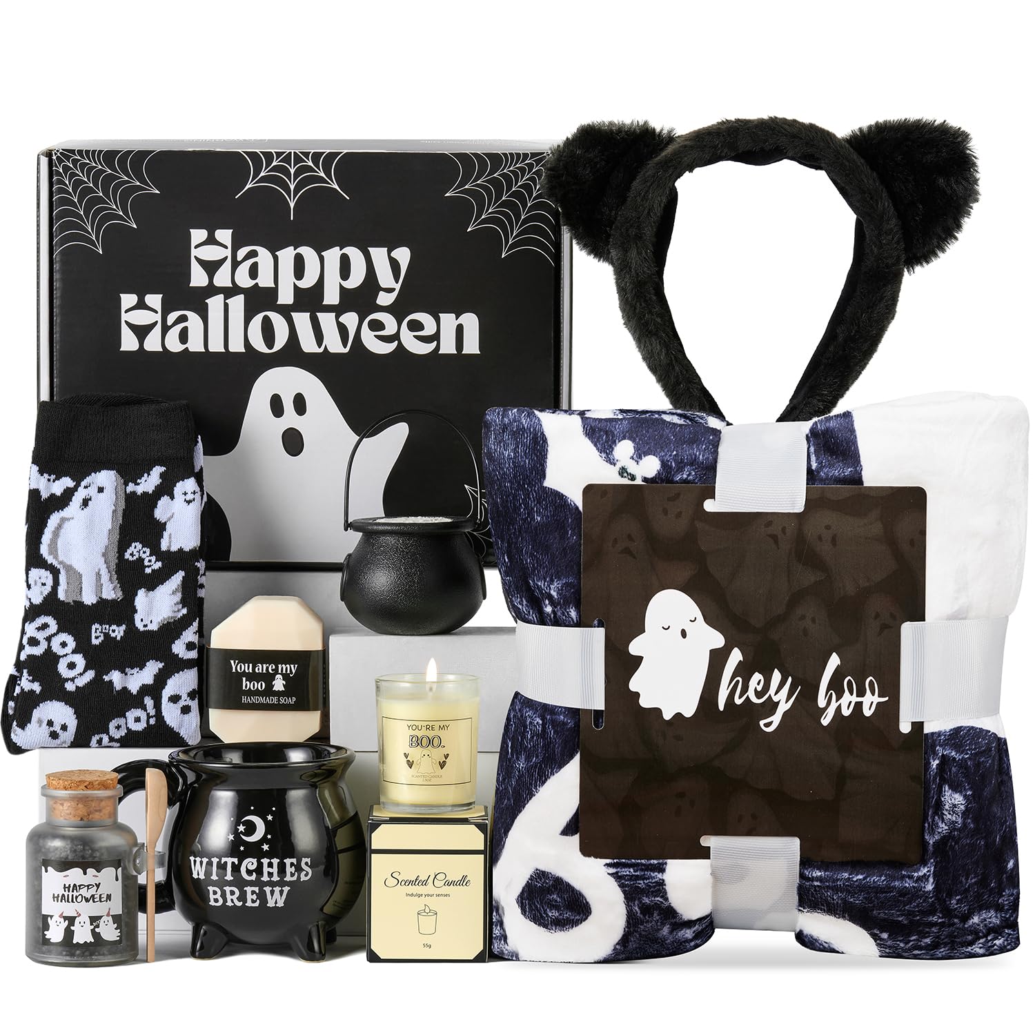 Boo basket and Halloween party finds! cover photo collage