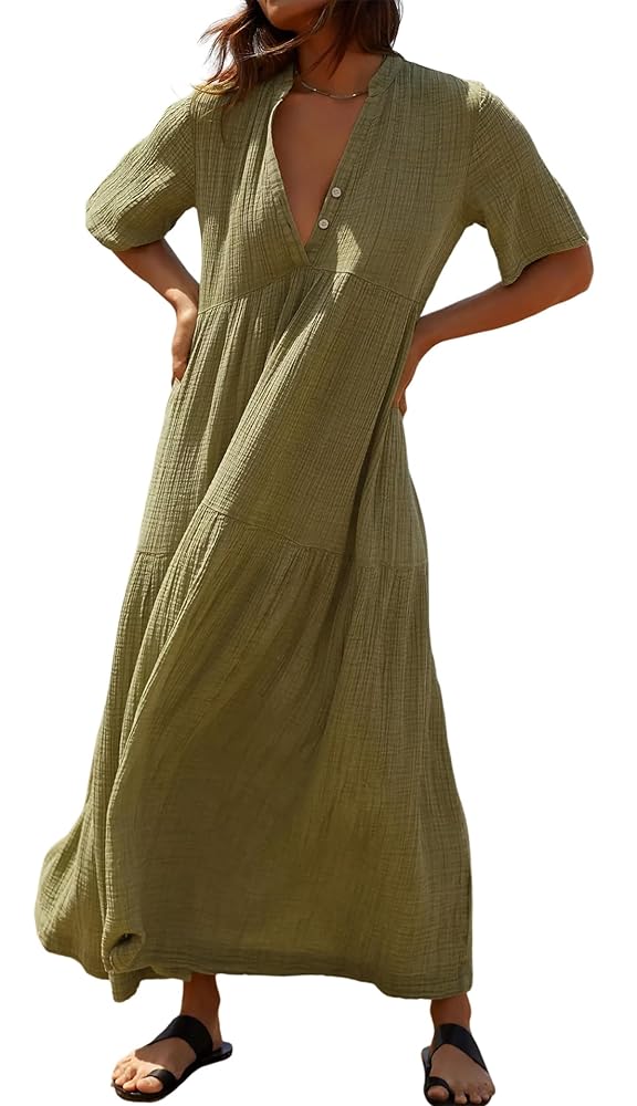 amazon summer cotton dresses cotton dresses for women for summer Women's Paradise in Sunlight Ivory Multi Tie-Strap Cotton Maxi Dress