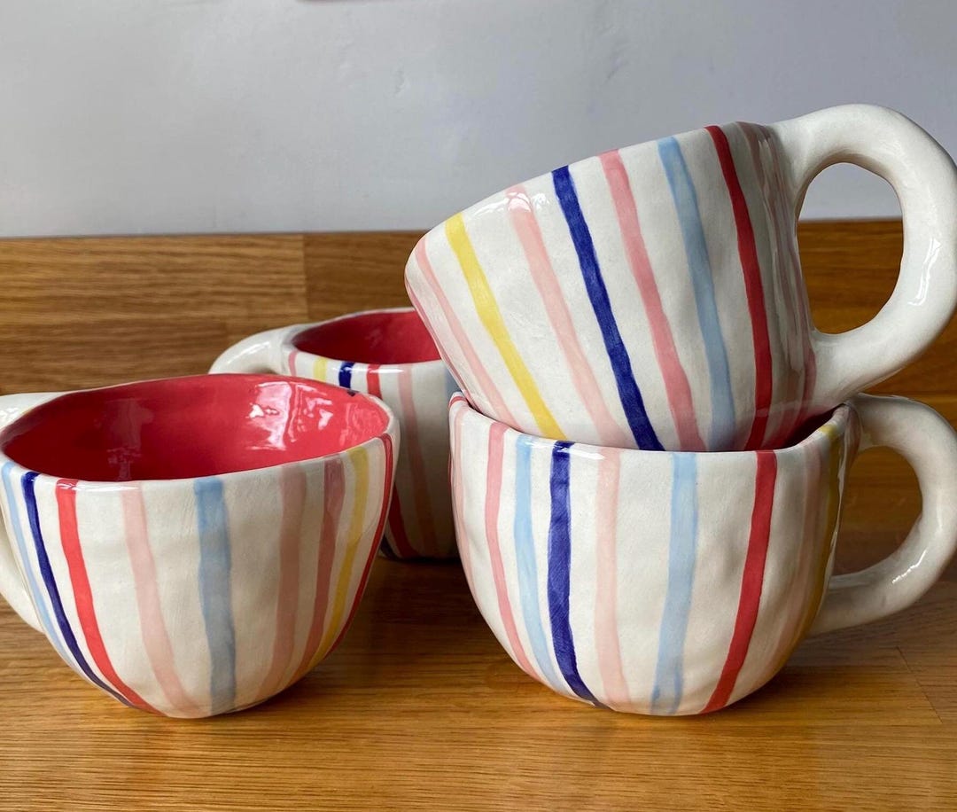 Handcrafted Stoneware and Ceramic Mugs cover photo collage