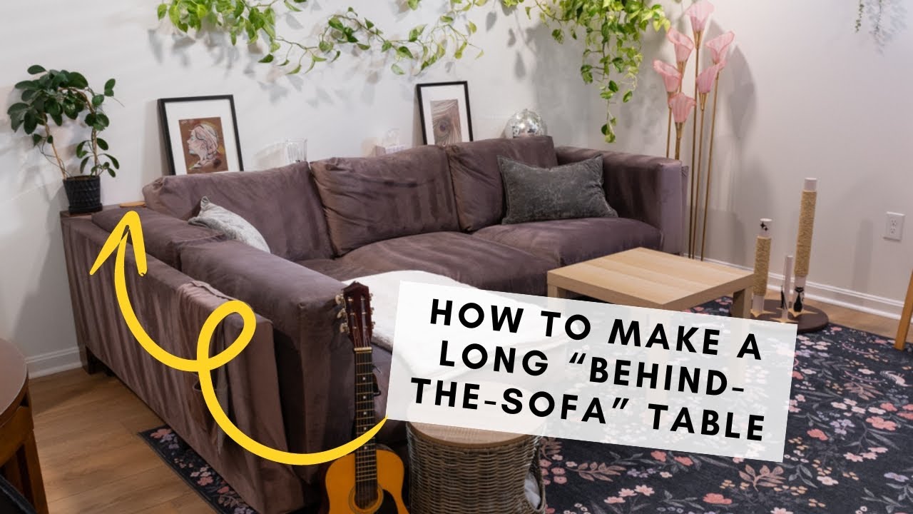 How I Built my Sofa Table cover photo collage