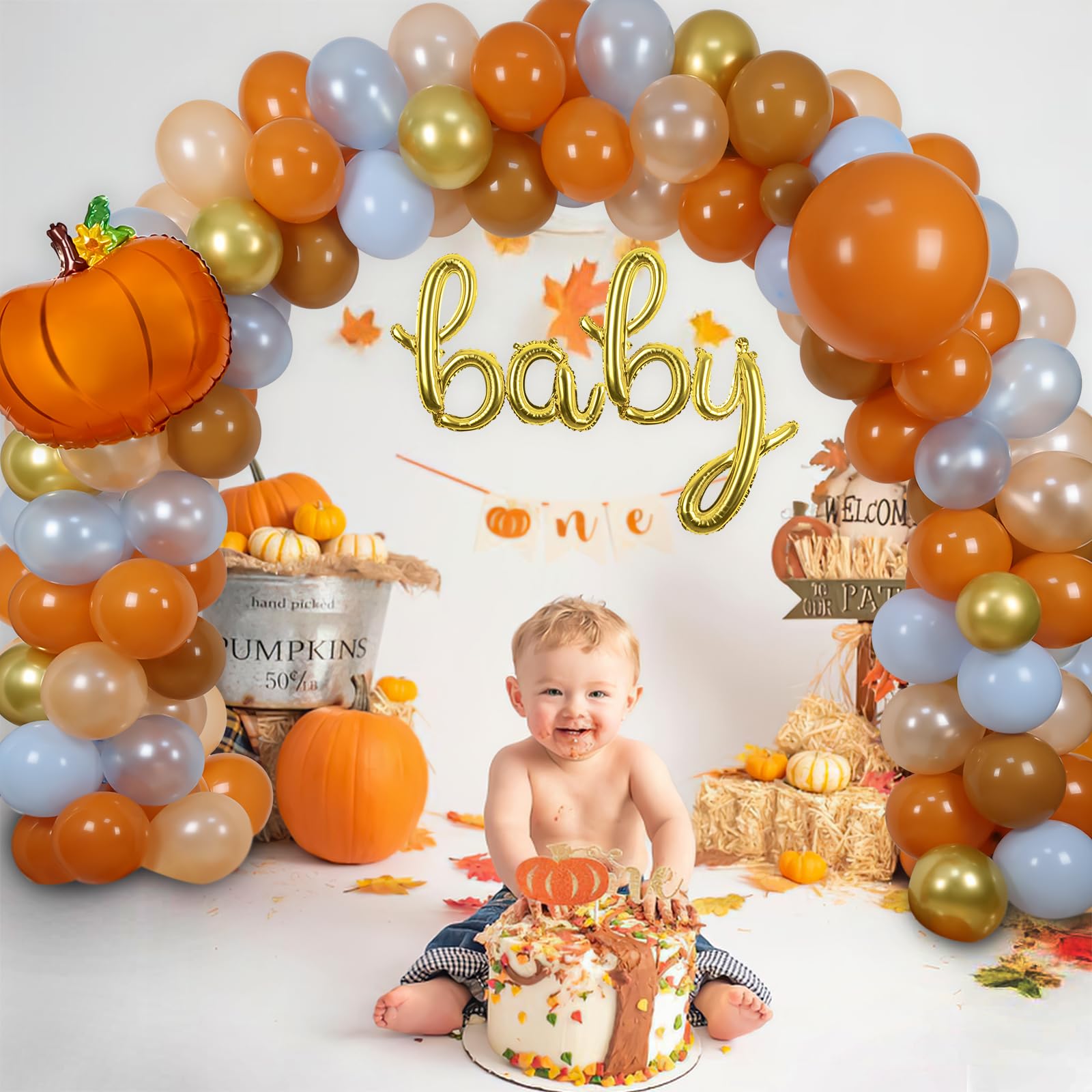 A little pumpkin is on the way! Here's everything you need for your pumpkin themed baby shower 🍂🎃 cover photo collage