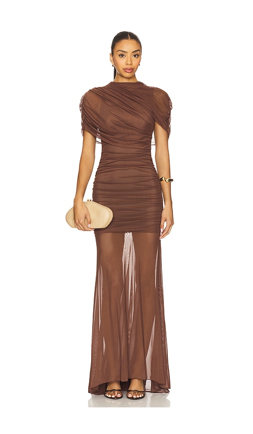 burgundy dress with bow Betsy & Adam Women's One-Shoulder Ball Gown - Wine Neckline:Mock Neck The epitome of elegance Brown Belted PU Leather US Size:2