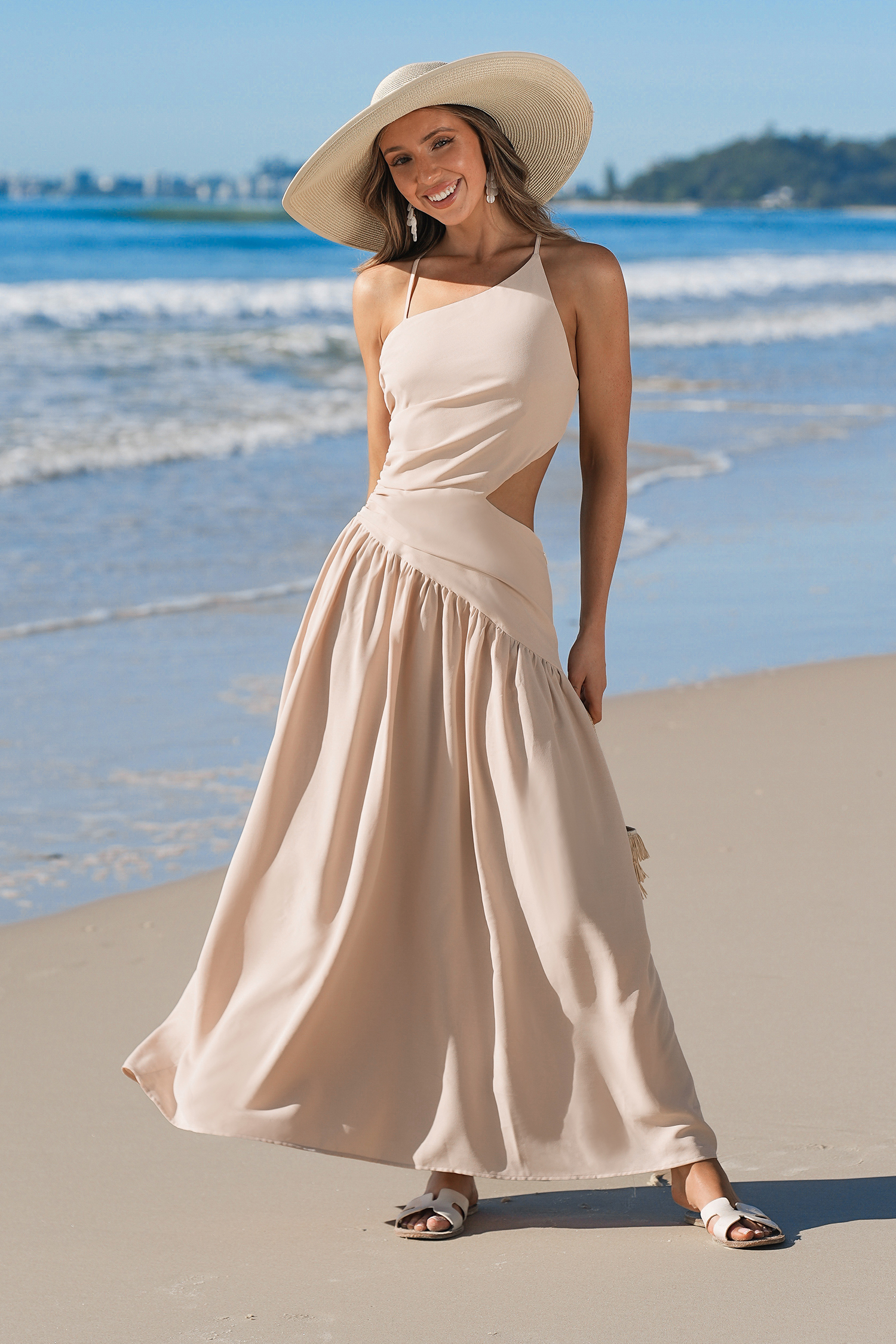 slim fit dress slacks Chiffon A-Line Halter Sleeveless Long Beach Wedding Dress with Lace,MW –  Musebridals