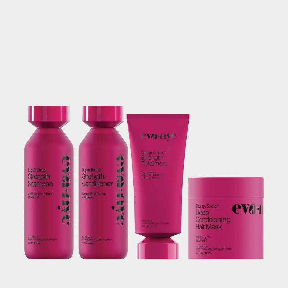 My hair care products cover photo collage