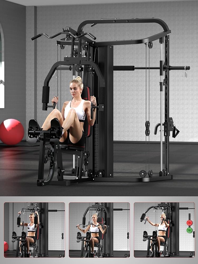 Home workout gym set up! cover photo collage