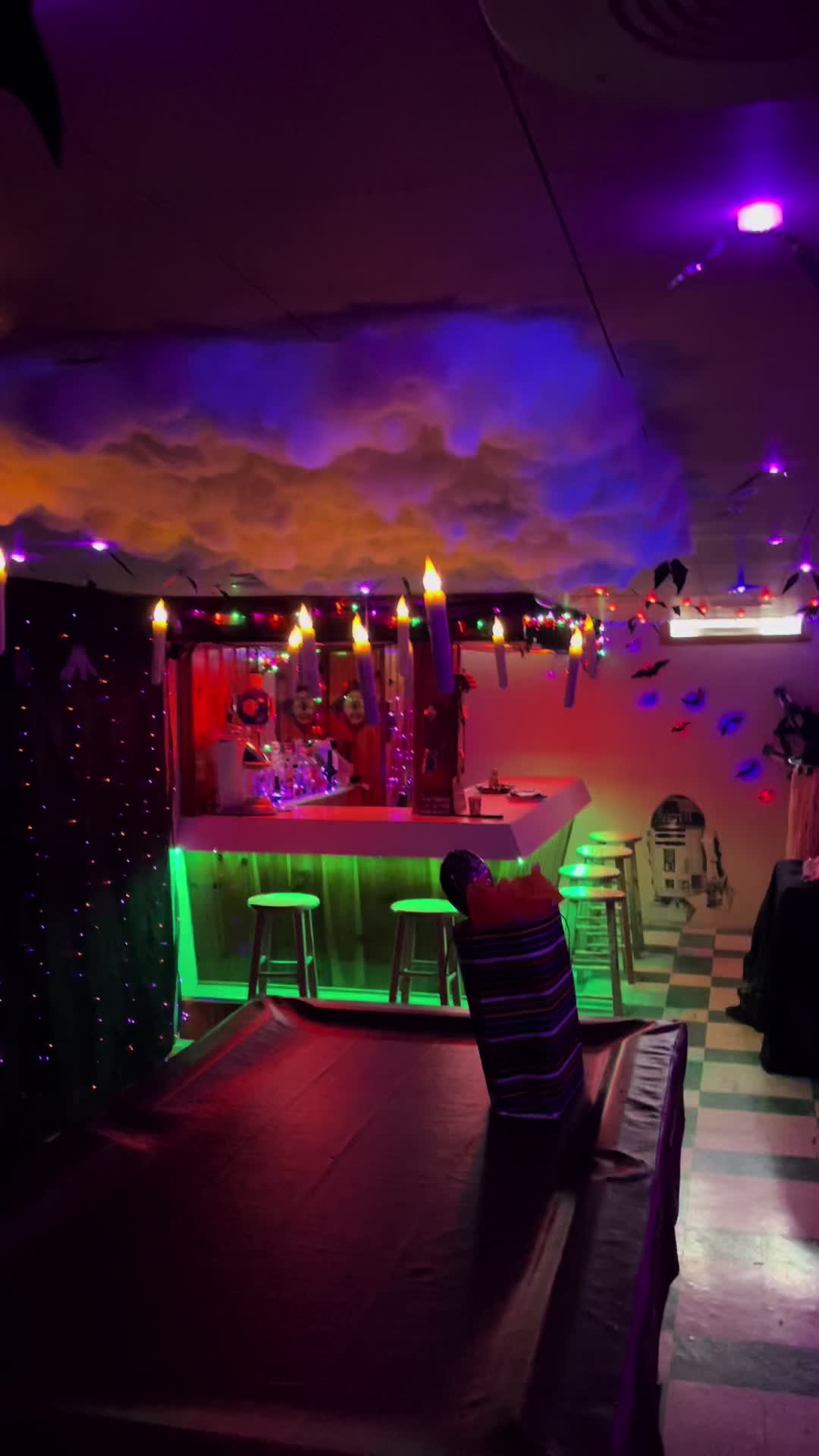 Wednesday themed Halloween/birthday party cover photo collage