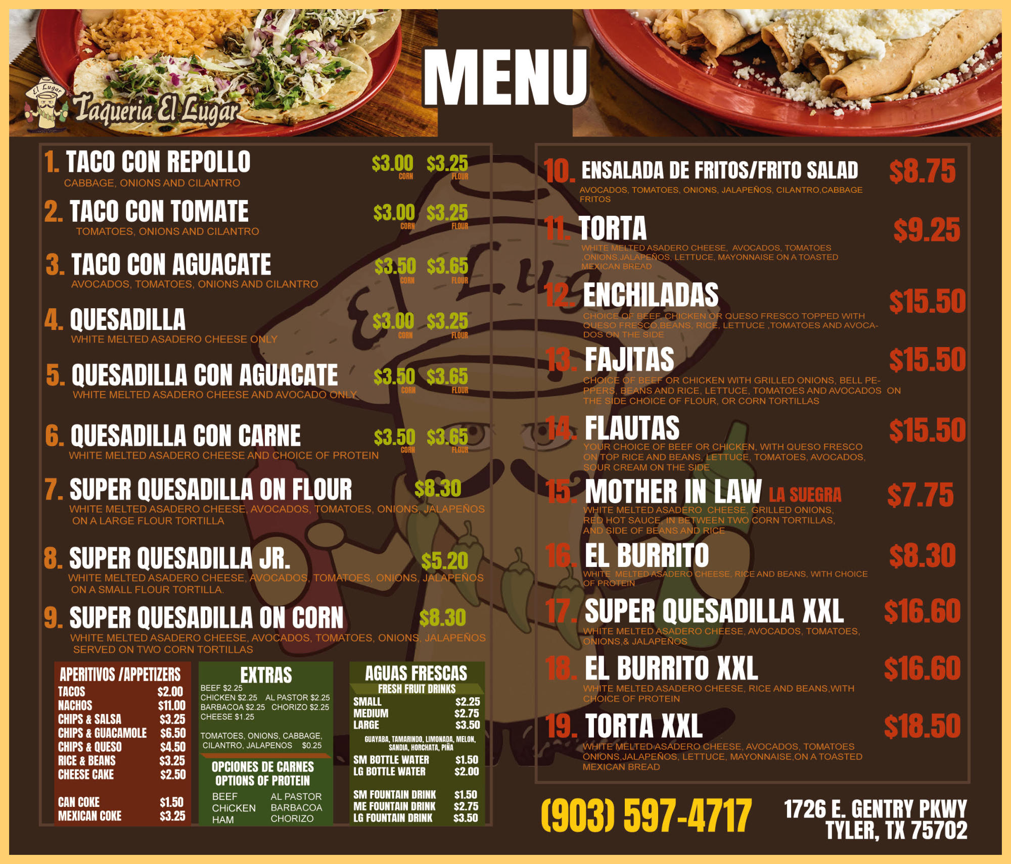 Sips and Bites Around Tyler, TX cover photo collage