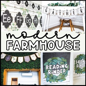 Modern Farmhouse Classroom Decor 🍏 cover photo collage