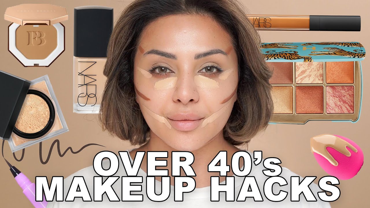 My makeup must haves and tips for 45+ skin cover photo collage