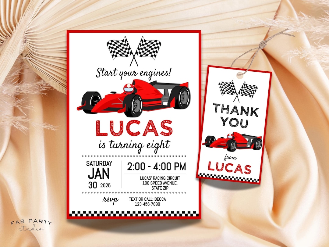 Fast ONE / 1st Lap / Race Car Themed Party cover photo collage