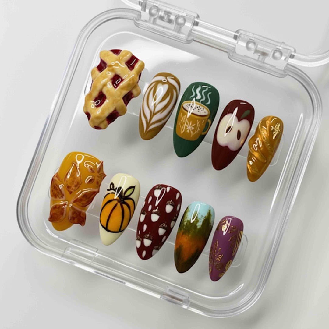 Fall Nail Inspo💅🍂 (+Press-Ons) cover photo collage