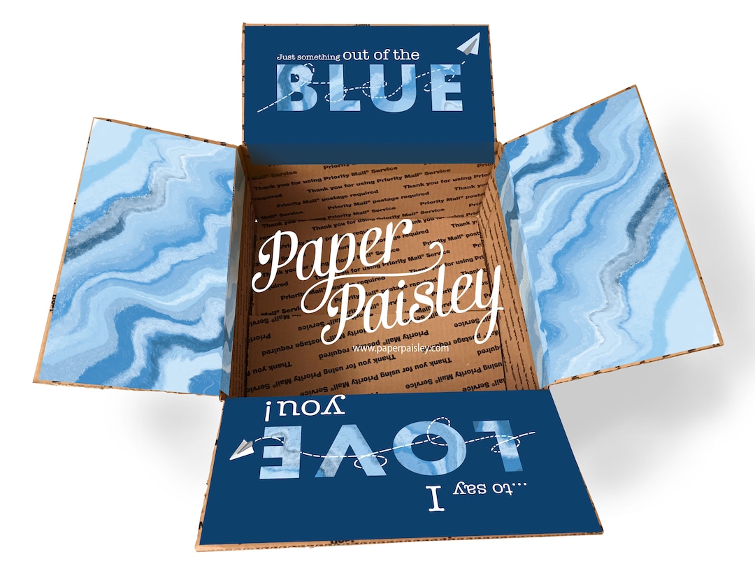 "Something Out of the BLUE" (College Care Package for Boys) cover photo collage