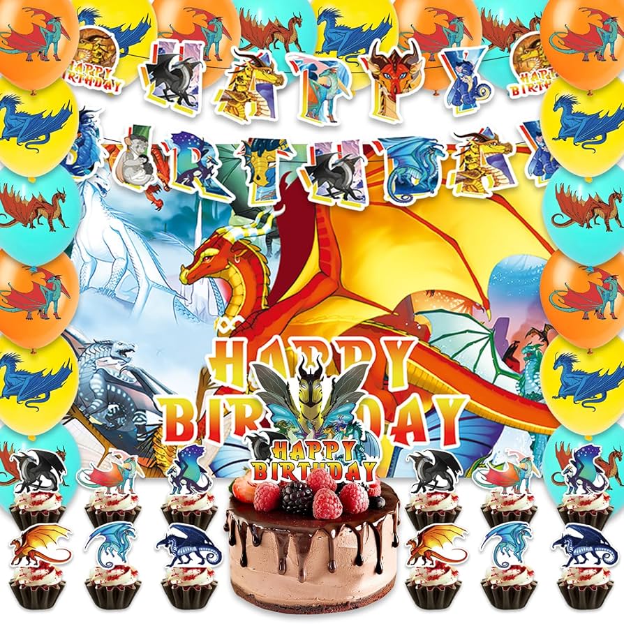 Wings of Fire Party Supplies cover photo collage