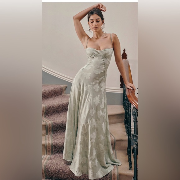 long sleeve gowns & formal dresses Ever-Pretty Inclusive Plus Size Glamorous Sequin Ruffle Sleeve Maxi Formal Evening Dress