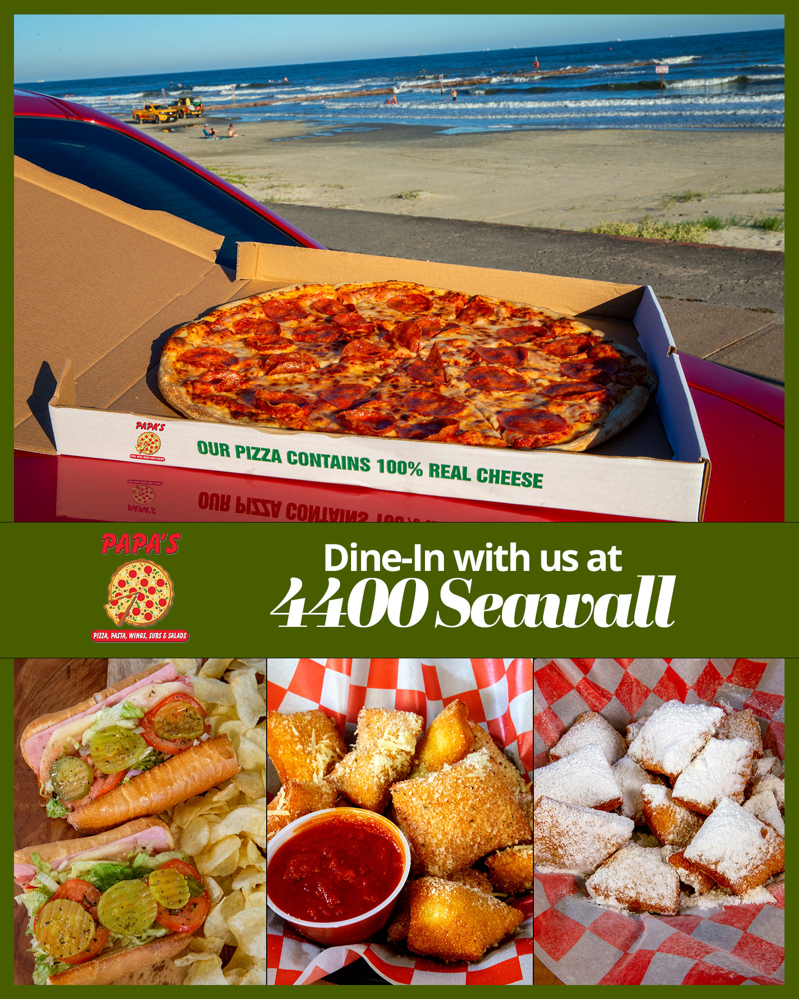 Seas the Day in Galveston cover photo collage