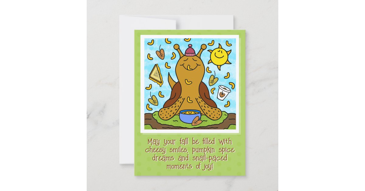 Cute Snail Fall & Winter Postcards cover photo collage