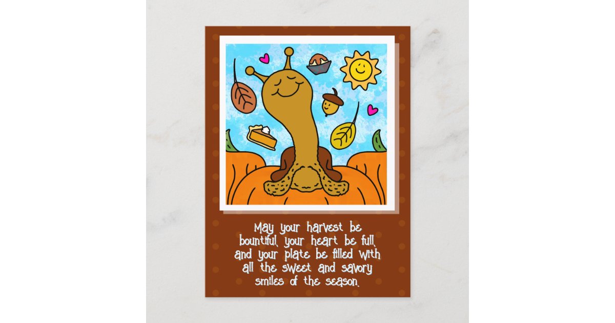 Cute Snail Fall & Winter Postcards cover photo collage