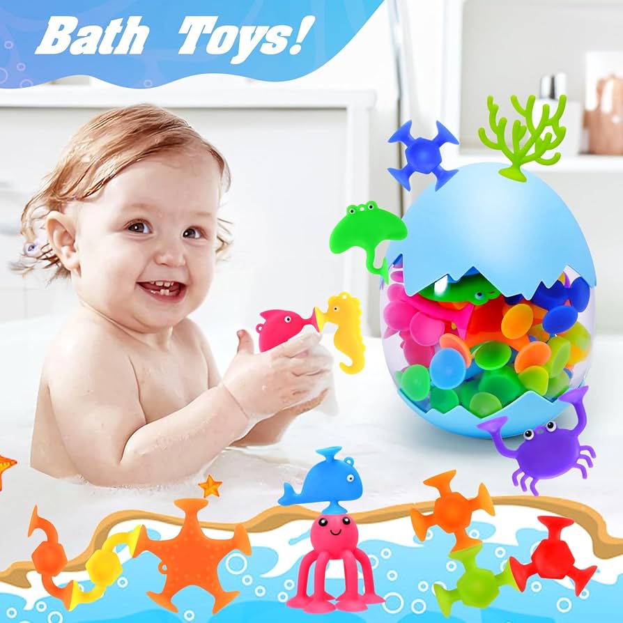 Bath Toys and Go To Products cover photo collage