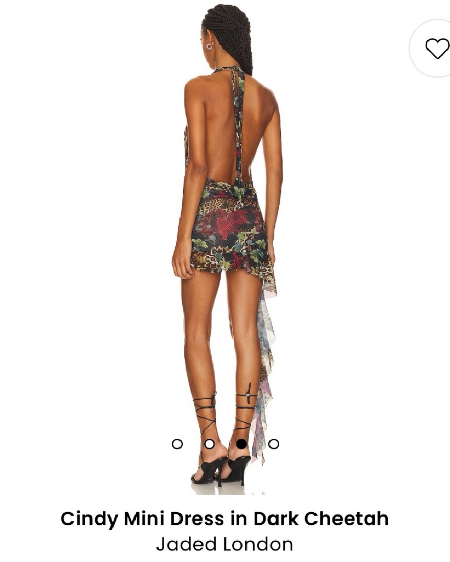 cindy mini dress in dark cheetah Miami