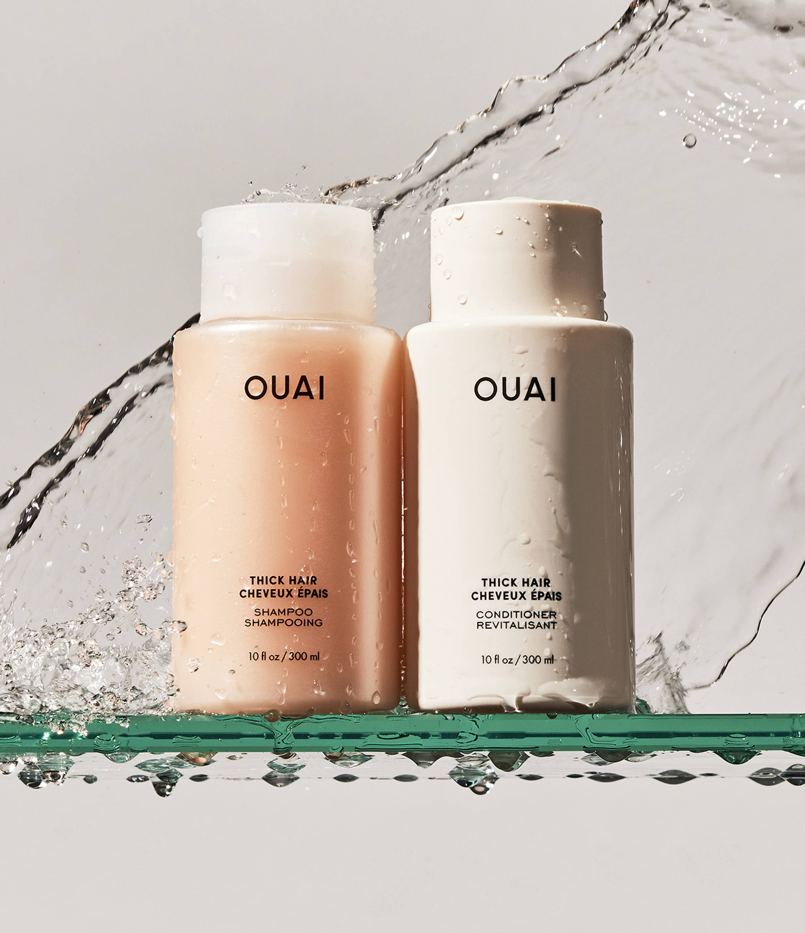 Products for air-dried hair cover photo collage