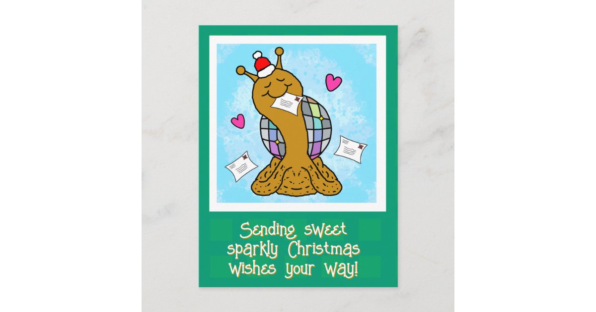 Cute Snail Fall & Winter Postcards cover photo collage