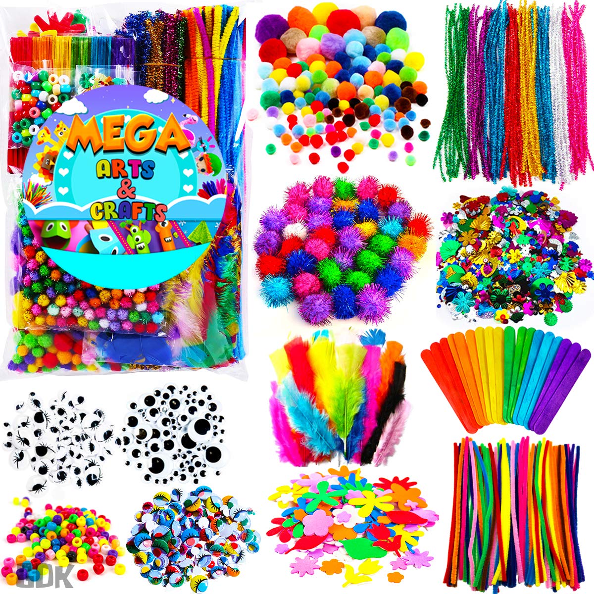 Art and craft supplies for kids cover photo collage