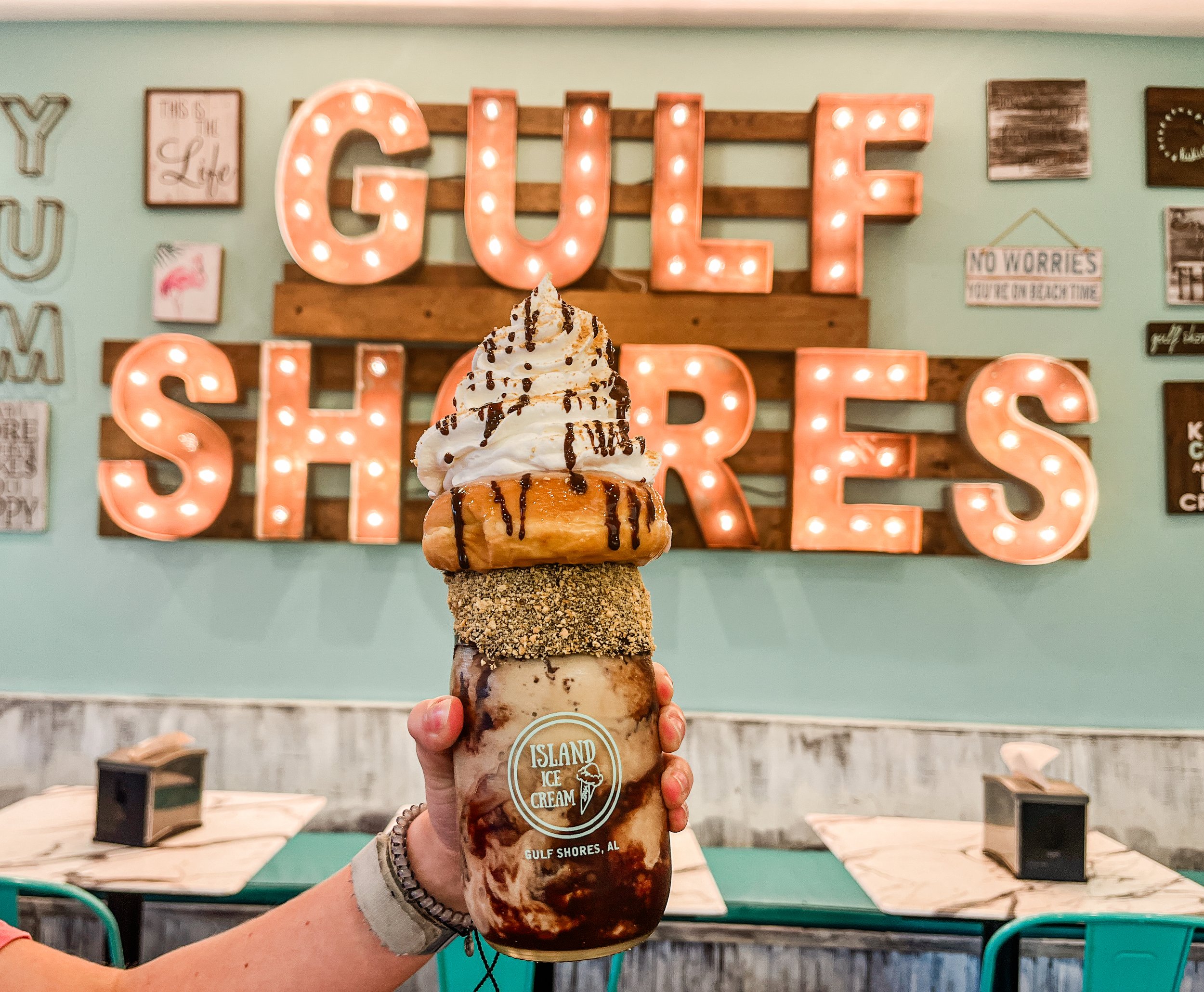 Gulf Shores, AL musts - do, eat, coffee cover photo collage