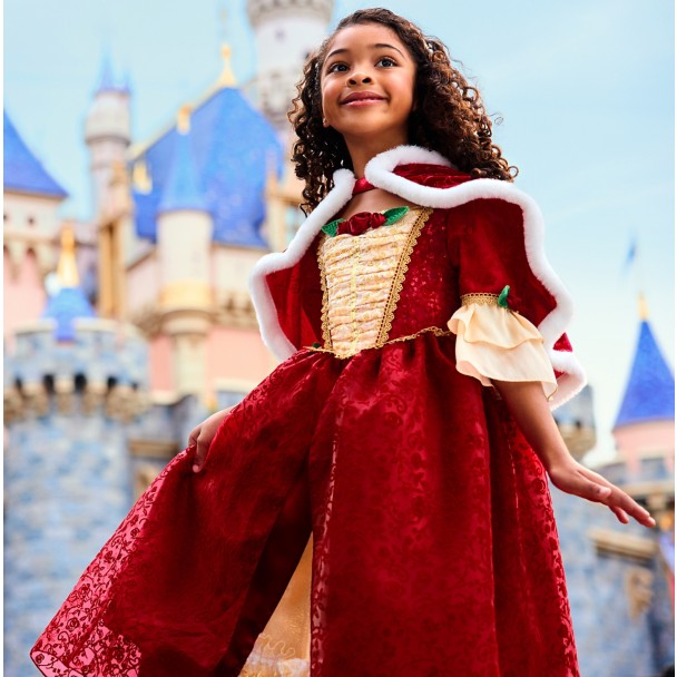 disney store red dress PRINCESS BELLE COSTUME DRESS GOWN 2 PACK SIZE 5/6 DISNEY STORE RED YELLOW NEW
