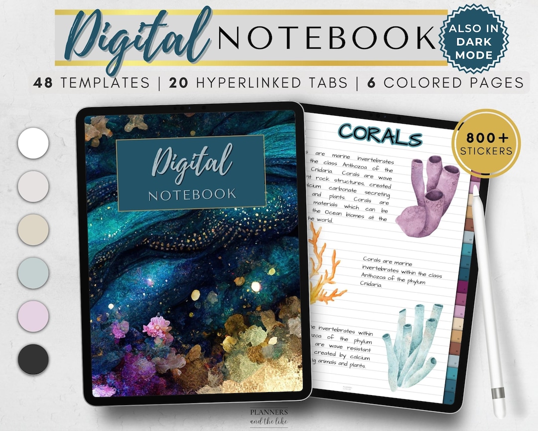 Aesthetic Digital Planner Tools: Stickers, Notebooks & Apps for iPad or Android cover photo collage