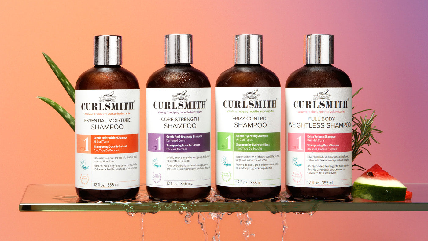 essential curly hair products ➿ cover photo collage