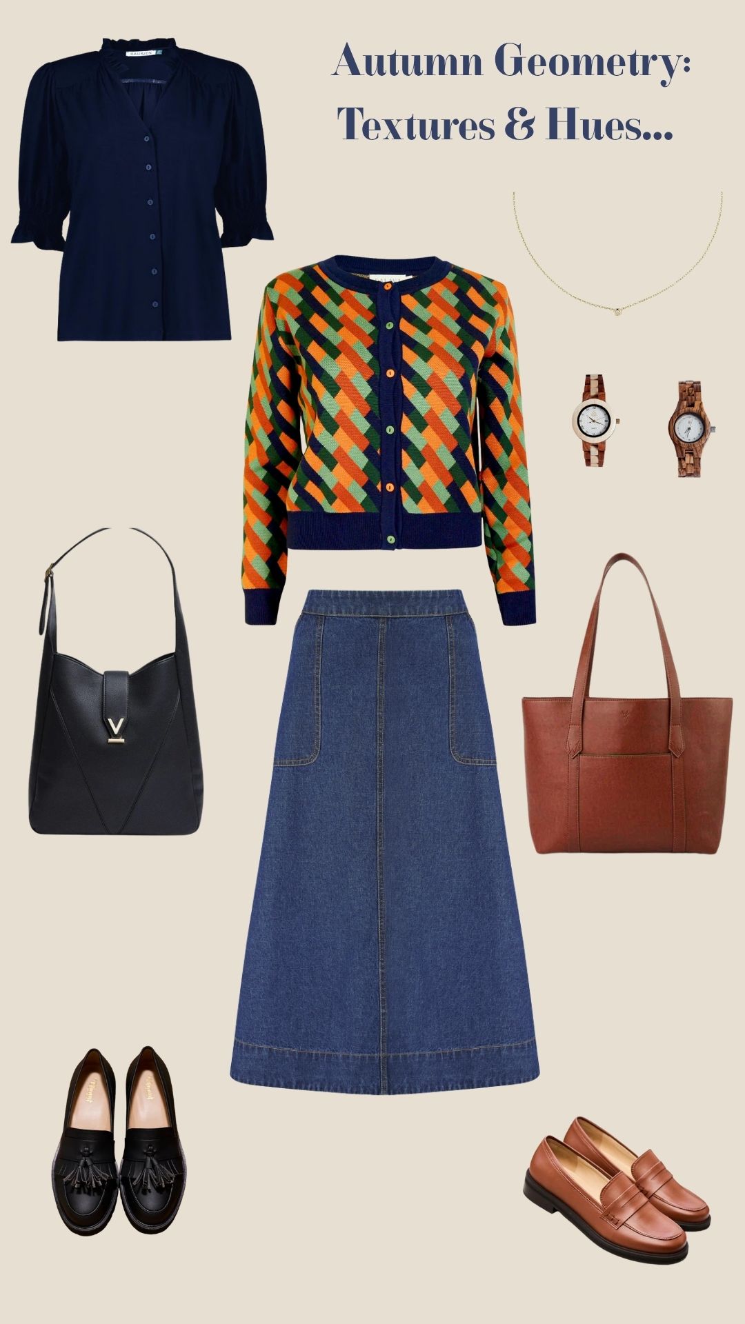 Autumn Geometry: Texture & Hues... cover photo collage