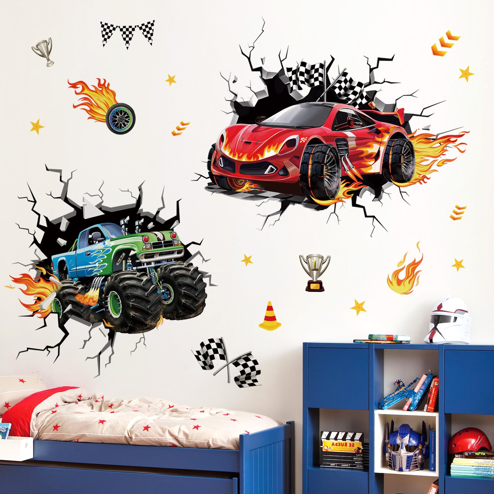 Hot Wheels/Car Themed Bedroom Inspo cover photo collage