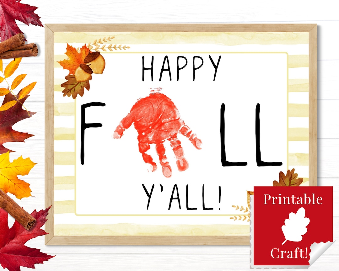 Fall Handprint Art cover photo collage