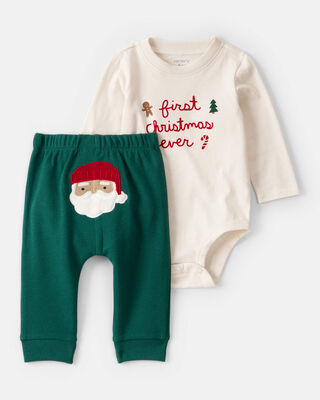Baby’s 1st Christmas gifts and outfits cover photo collage