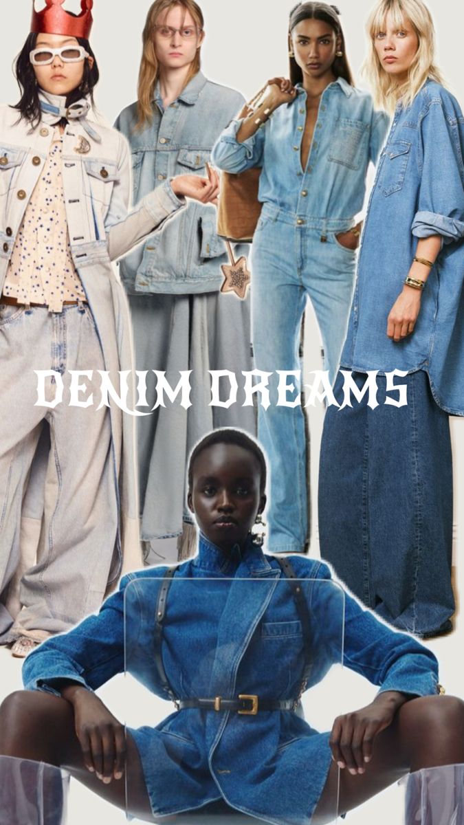 All the denim fashion I’m dreaming about inspired by the designer runway shows cover photo collage