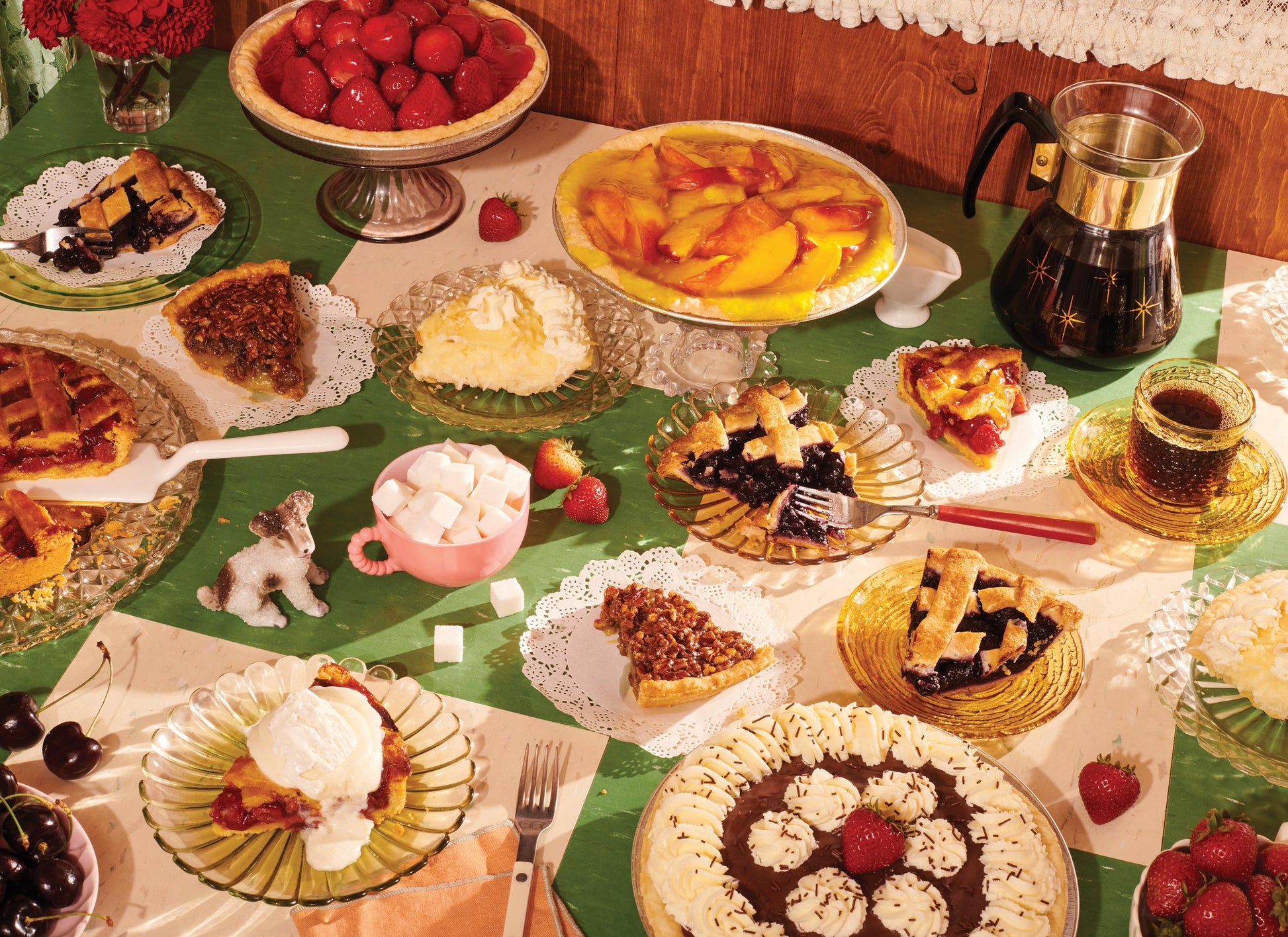 Tempting Jigsaw puzzles designed for food lovers. cover photo collage