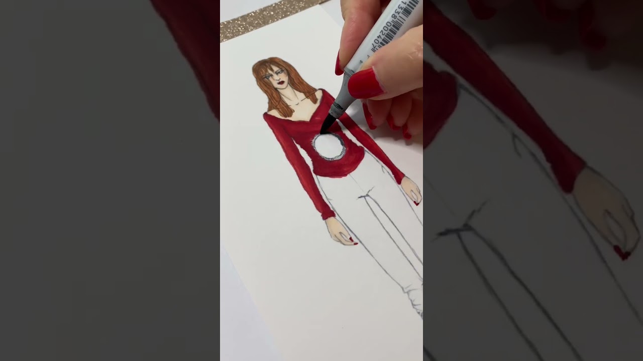 All the Copic Sketch Markers and Pens I used to render my Death Becomes Her inspired PaperDolls | color palette inspo cover photo collage