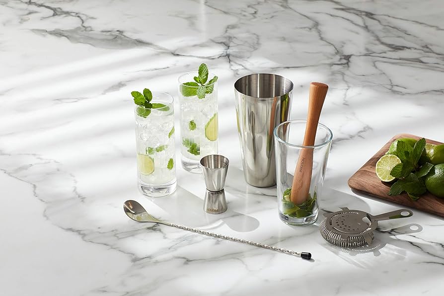 The Cozy Host’s Bar Cart cover photo collage