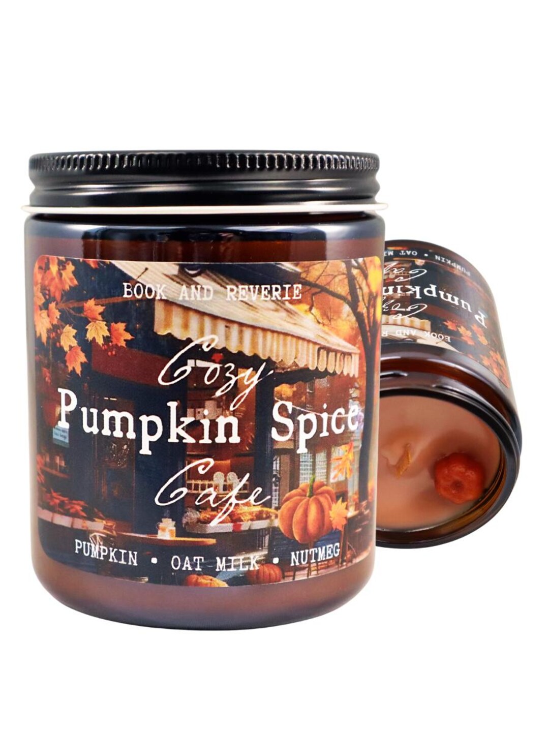 cozy autumn & halloween candles from etsy 🍂 cover photo collage