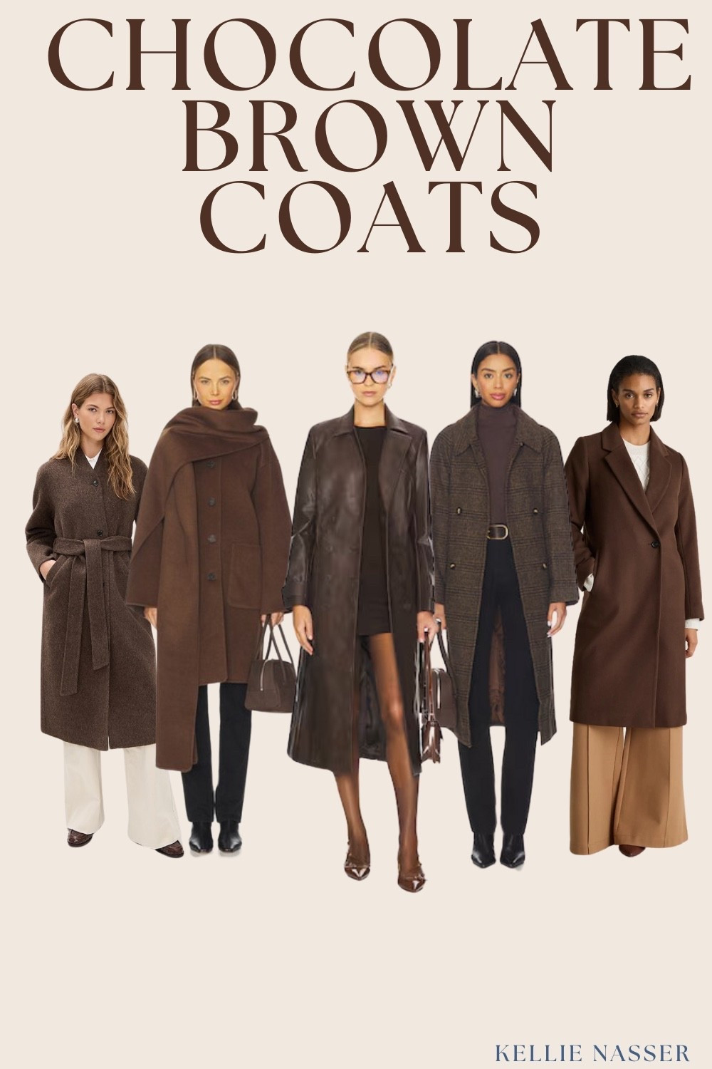 Chic Fall Neutral Style: Chocolate Brown Outfit Ideas cover photo collage
