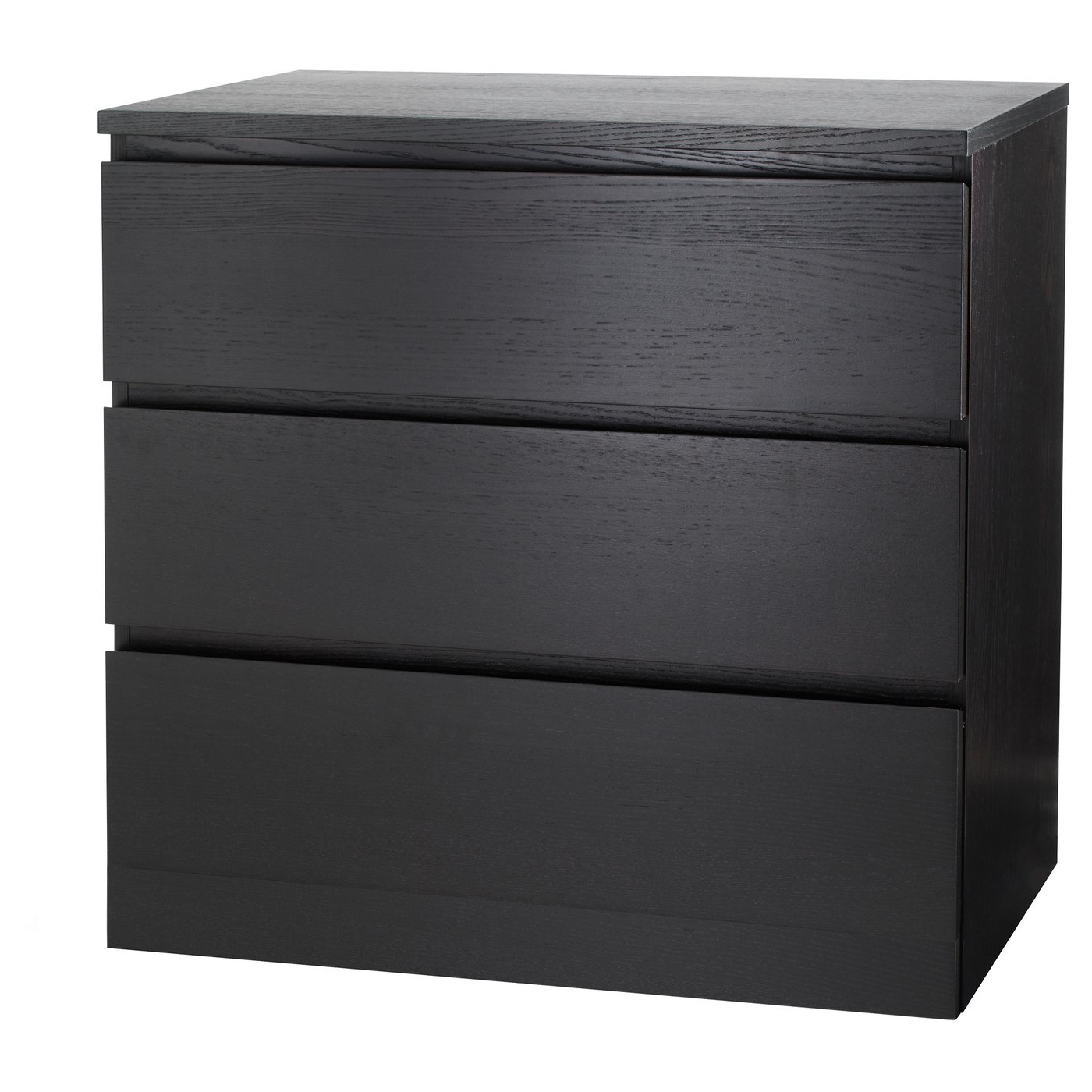 black malm dresser ikea IKEA Malm Chest of 3 Drawers Flip