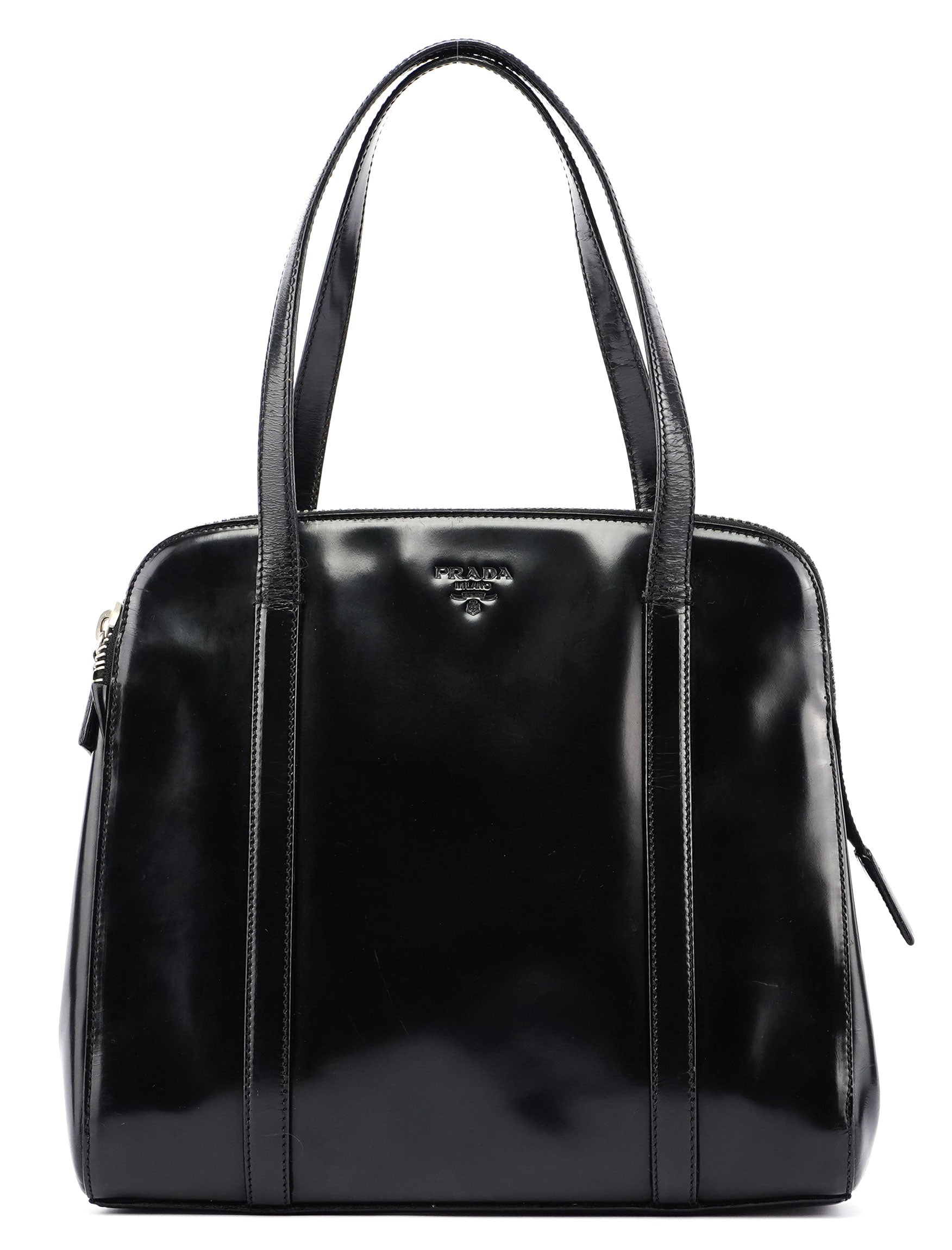 Black Spazzolato Tote