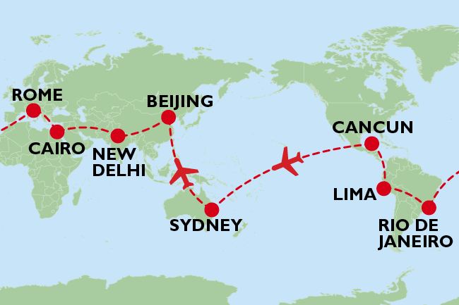 All You Need For...Your Round-The-World Dream Trip cover photo collage